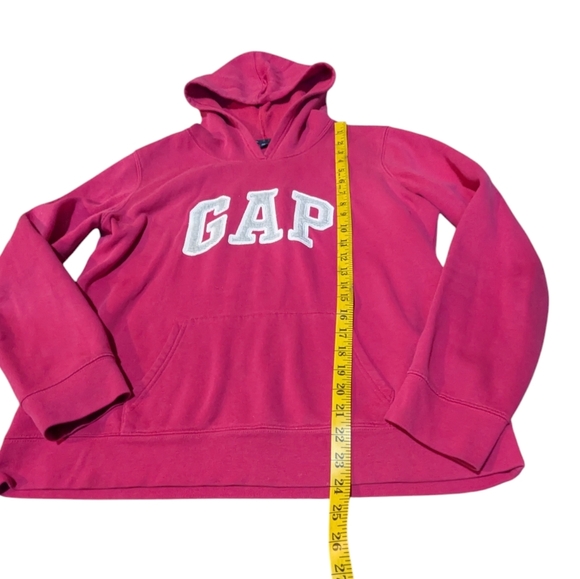 GAP Vintage Logo Pink Hoodie size Large Fits Small Y2K 90s - Picture 3 of 5